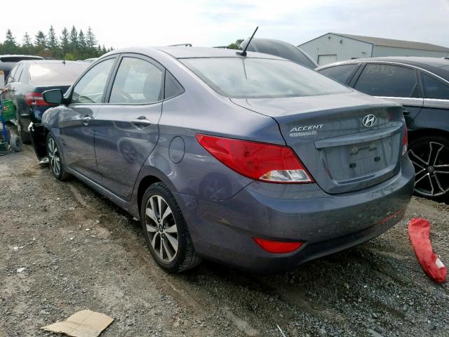 KMHCT4AE3HU196828 - 2017 HYUNDAI ACCENT SE GRAY photo 3