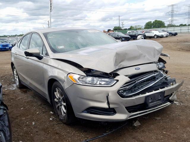 3FA6P0G7XFR242687 - 2015 FORD FUSION S TAN photo 1