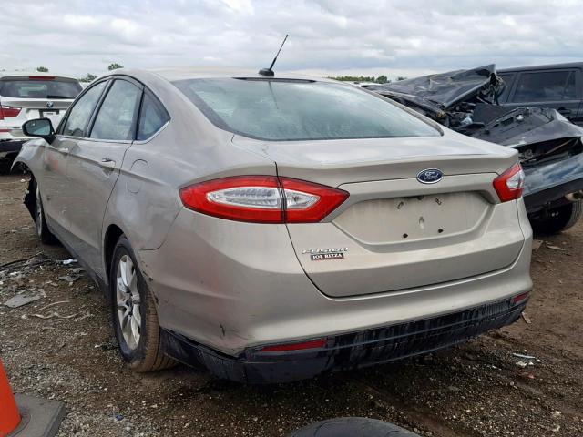 3FA6P0G7XFR242687 - 2015 FORD FUSION S TAN photo 3