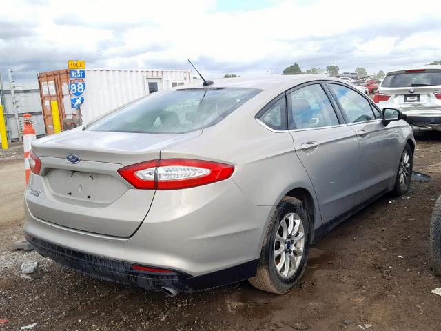 3FA6P0G7XFR242687 - 2015 FORD FUSION S TAN photo 4