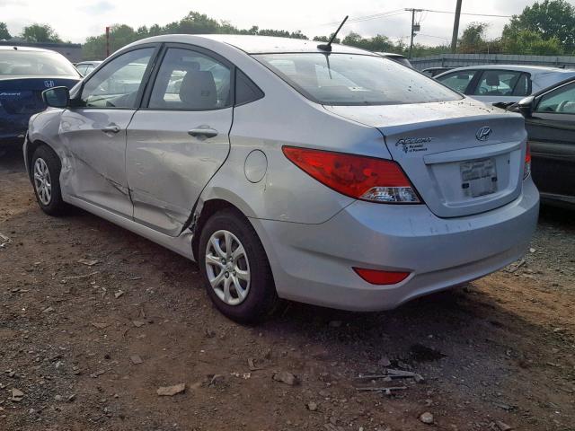 KMHCT4AE7CU137645 - 2012 HYUNDAI ACCENT GLS SILVER photo 3