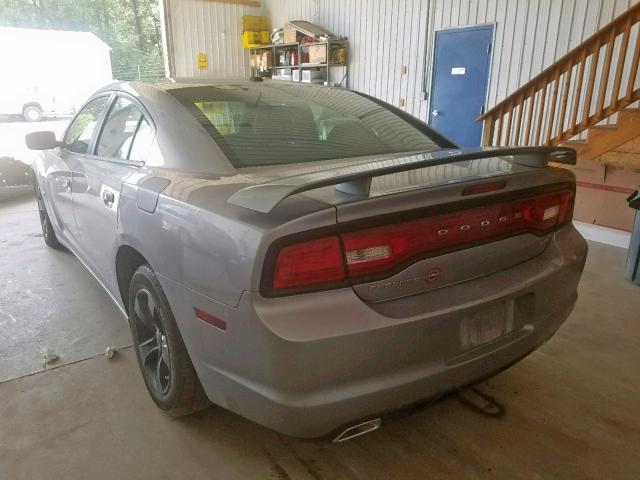 2C3CDXHG4EH366305 - 2014 DODGE CHARGER SX SILVER photo 3