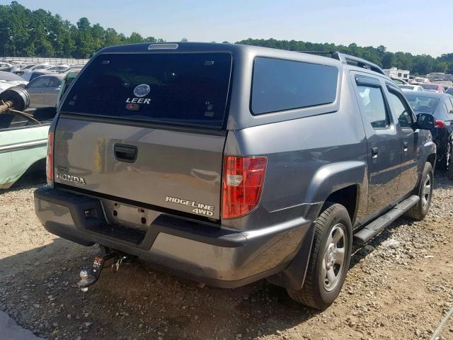 2HJYK16219H500071 - 2009 HONDA RIDGELINE GRAY photo 4