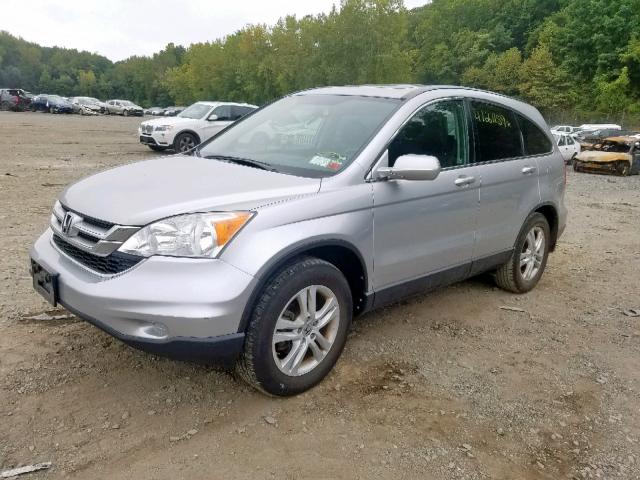 JHLRE4H71BC035474 - 2011 HONDA CR-V EXL SILVER photo 2