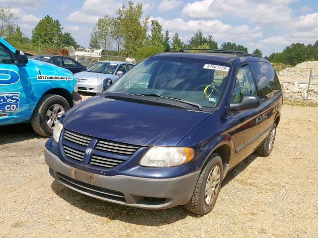 1D4GP25B55B361559 - 2005 DODGE CARAVAN SE BLUE photo 2