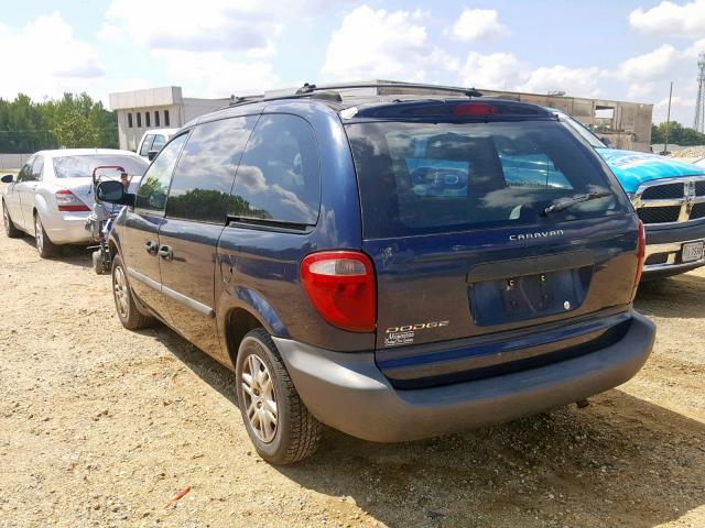 1D4GP25B55B361559 - 2005 DODGE CARAVAN SE BLUE photo 3