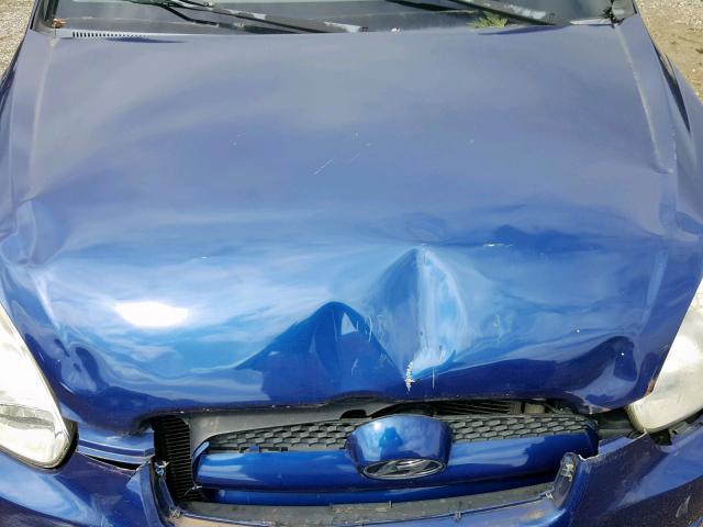 KMHCN36C08U104957 - 2008 HYUNDAI ACCENT SE BLUE photo 7