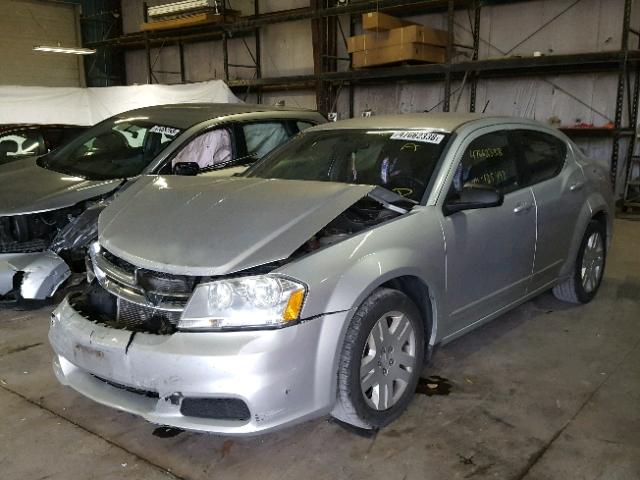 1B3BD4FB4BN572600 - 2011 DODGE AVENGER EX SILVER photo 2