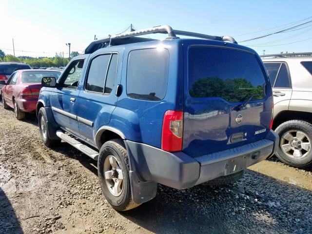 5N1ED28Y34C652952 - 2004 NISSAN XTERRA XE BLUE photo 3