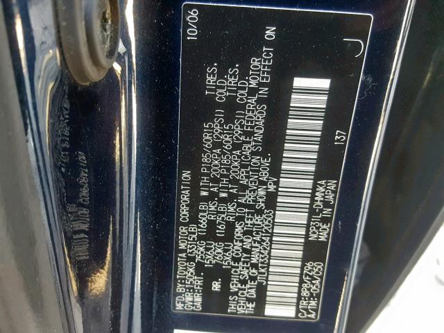 JTLKT334264120503 - 2006 TOYOTA SCION XB Blau Foto 10