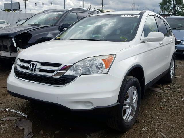 5J6RE4H78BL015391 - 2011 HONDA CR-V EXL WHITE photo 2