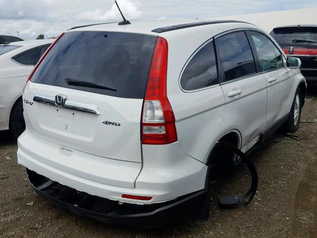 5J6RE4H78BL015391 - 2011 HONDA CR-V EXL WHITE photo 4