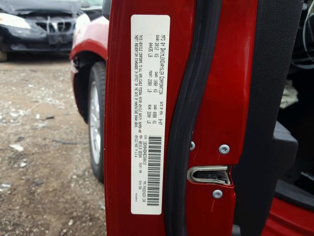 1B3HB48B48D508018 - 2008 DODGE CALIBER SX RED photo 10