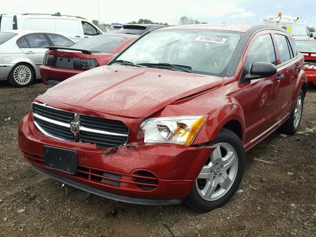 1B3HB48B48D508018 - 2008 DODGE CALIBER SX RED photo 2