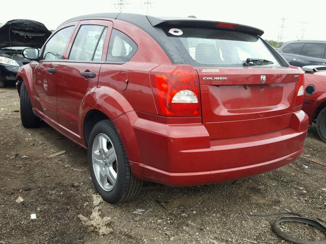 1B3HB48B48D508018 - 2008 DODGE CALIBER SX RED photo 3