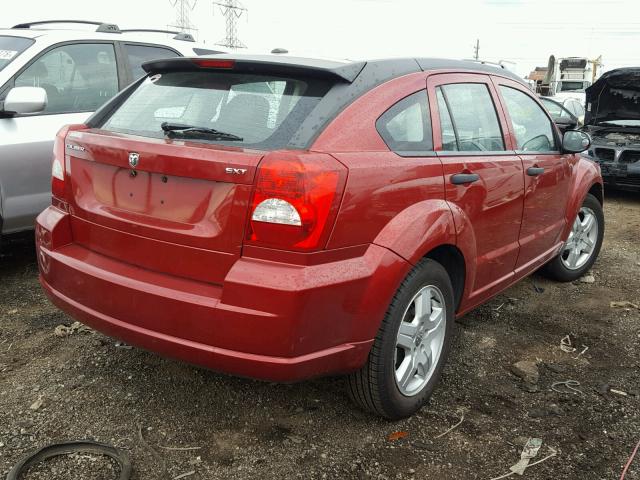 1B3HB48B48D508018 - 2008 DODGE CALIBER SX RED photo 4