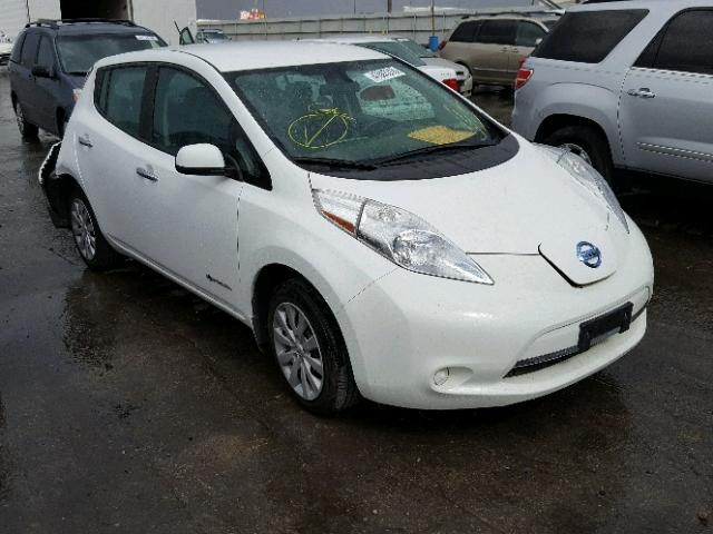 1N4AZ0CP4FC304612 - 2015 NISSAN LEAF S WHITE photo 1