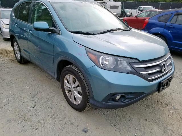 2HKRM4H74EH662825 - 2014 HONDA CR-V EXL BLUE photo 1