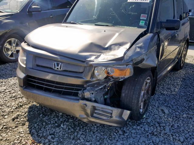 5J6YH18967L005744 - 2007 HONDA ELEMENT SC GRAY photo 9