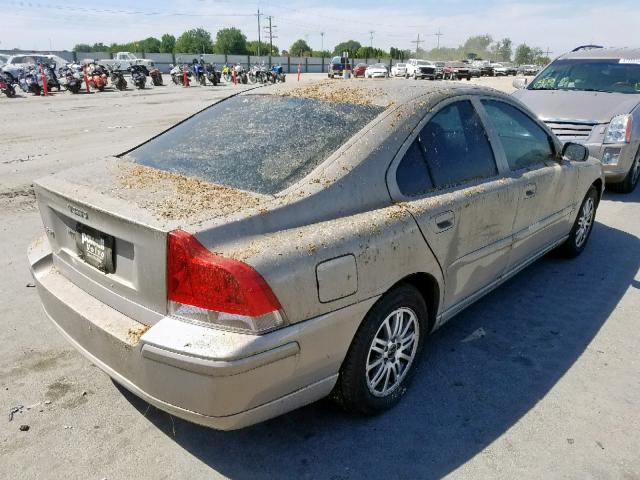 YV1RS640852435546 - 2005 VOLVO S60 BEIGE photo 4