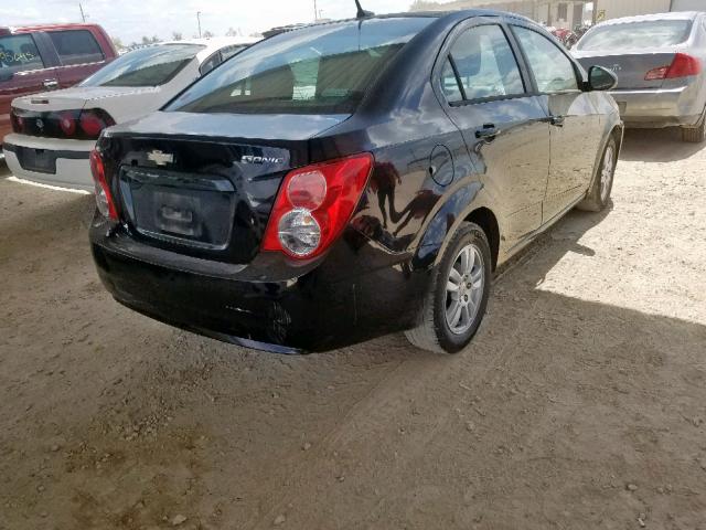 1G1JB5SH3C4140290 - 2012 CHEVROLET SONIC LS BLACK photo 4