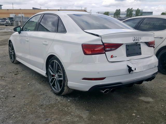 WAUF1GFF7J1001859 - 2018 AUDI S3 PRESTIG WHITE photo 3