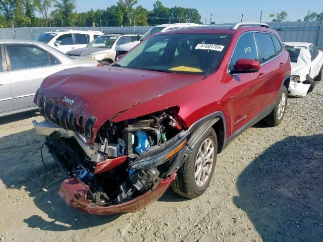 1C4PJMCS8GW253591 - 2016 JEEP CHEROKEE L RED photo 2