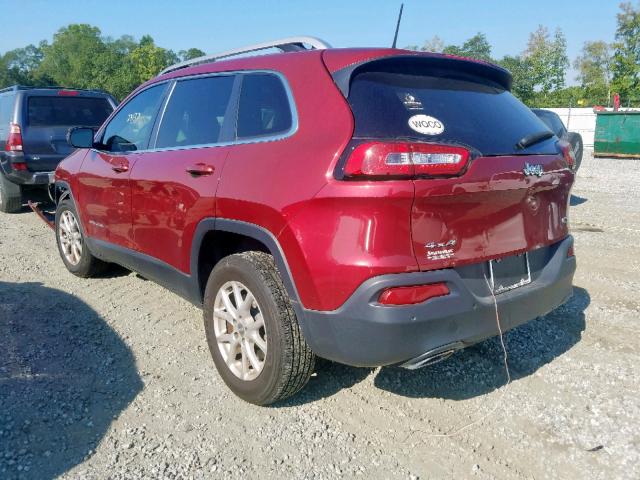 1C4PJMCS8GW253591 - 2016 JEEP CHEROKEE L RED photo 3