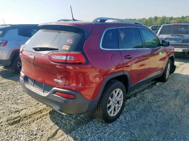 1C4PJMCS8GW253591 - 2016 JEEP CHEROKEE L RED photo 4