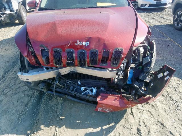 1C4PJMCS8GW253591 - 2016 JEEP CHEROKEE L RED photo 7