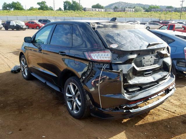 2FMTK4AP9FBB21056 - 2015 FORD EDGE SPORT BLACK photo 3