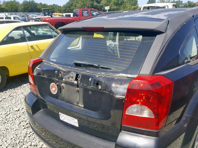 1B3HB48B77D529721 - 2007 DODGE CALIBER SX BLACK photo 9