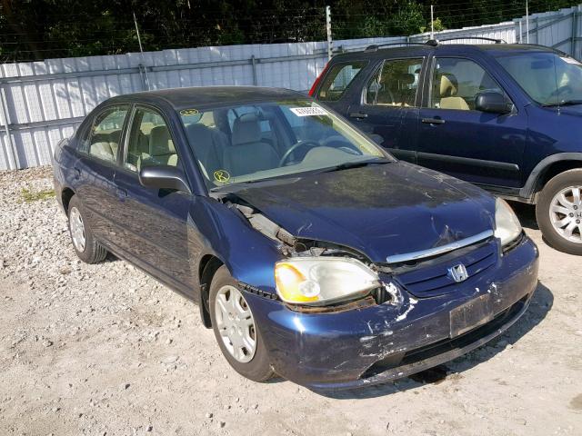 2HGES16412H952151 - 2002 HONDA CIVIC DX BLUE photo 1