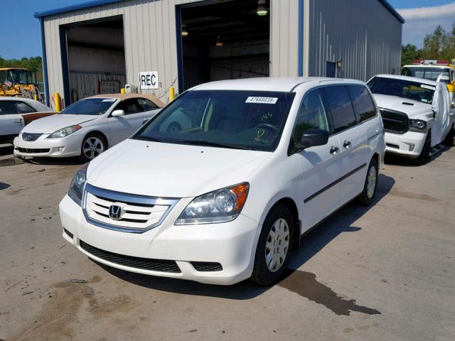 5FNRL38219B043802 - 2009 HONDA ODYSSEY LX WHITE photo 2