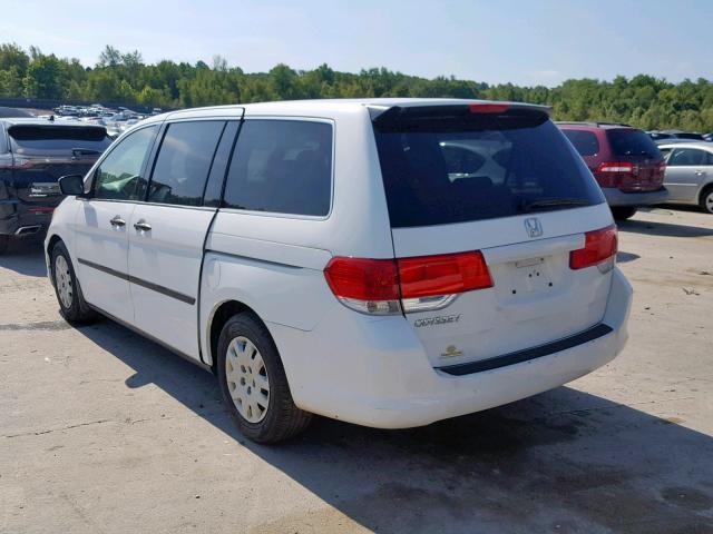 5FNRL38219B043802 - 2009 HONDA ODYSSEY LX WHITE photo 3