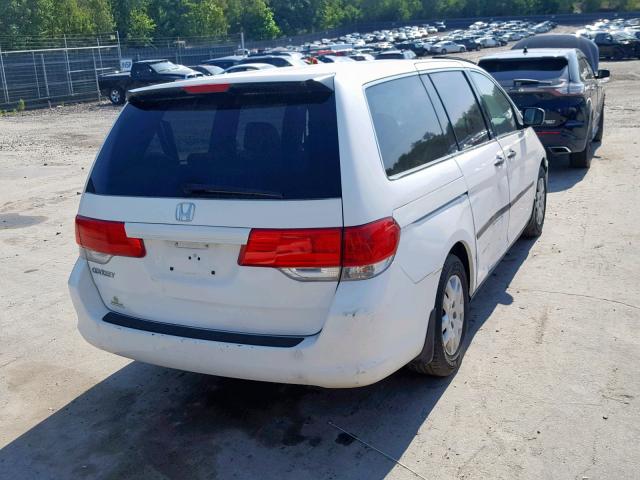 5FNRL38219B043802 - 2009 HONDA ODYSSEY LX WHITE photo 4