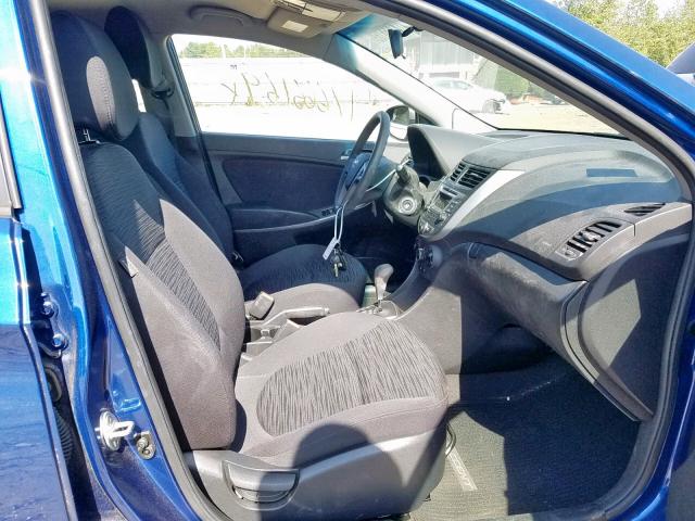 KMHCT5AE3FU230415 - 2015 HYUNDAI ACCENT GS BLUE photo 5