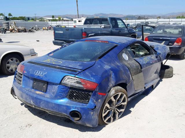 WUAAUAFG8FN000202 - 2015 AUDI R8 4.2 QUA BLUE photo 4