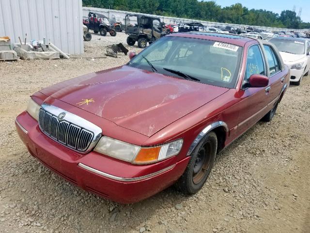 2MEFM74W02X652920 - 2002 MERCURY GRAND MARQ RED photo 2