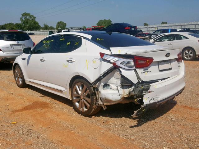 5XXGR4A61FG421229 - 2015 KIA OPTIMA SX WHITE photo 3