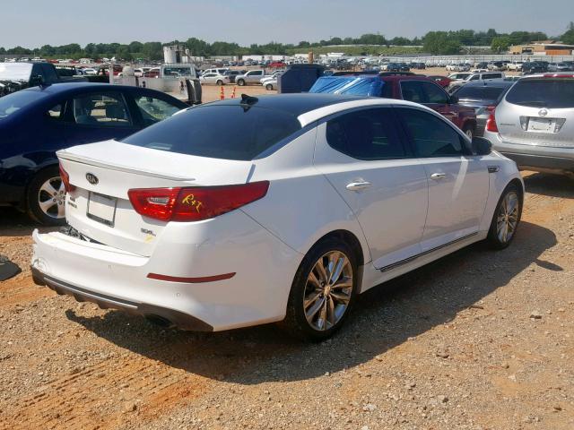 5XXGR4A61FG421229 - 2015 KIA OPTIMA SX WHITE photo 4