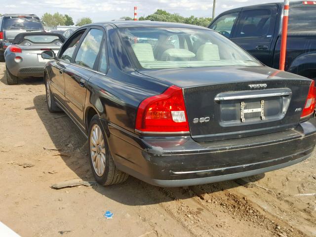 YV1TH592161426557 - 2006 VOLVO S80 2.5T BLACK photo 3