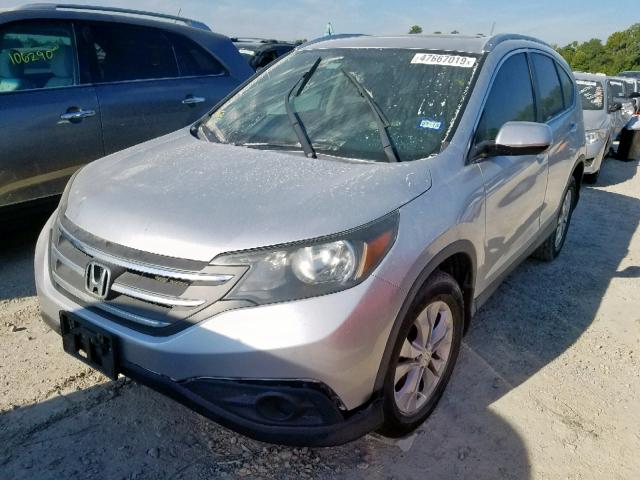 2HKRM3H79DH513562 - 2013 HONDA CR-V EXL SILVER photo 2