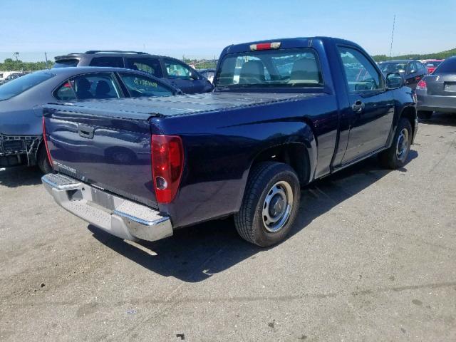 1GCCS14E988144520 - 2008 CHEVROLET COLORADO BLUE photo 4