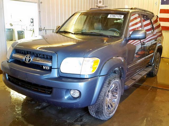 5TDBT48A65S252344 - 2005 TOYOTA SEQUOIA LI BLUE photo 2