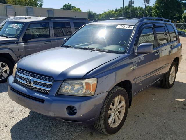 JTEDW21A560015617 - 2006 TOYOTA HIGHLANDER BLUE photo 2