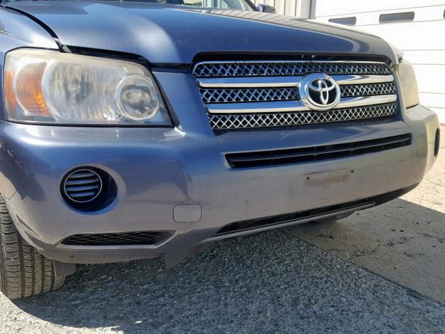 JTEDW21A560015617 - 2006 TOYOTA HIGHLANDER BLUE photo 9