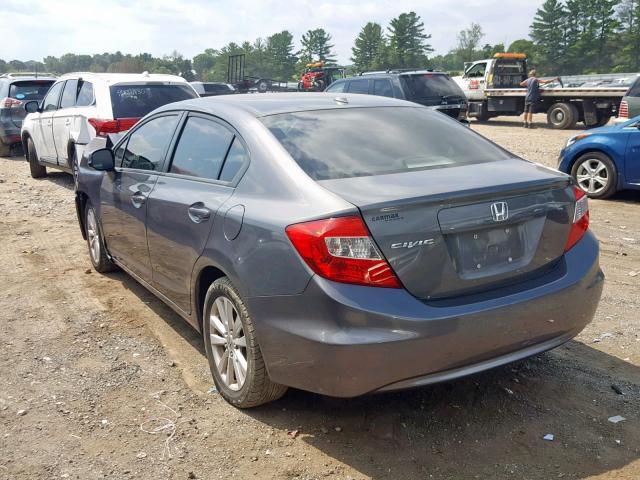 2HGFB2F94CH523755 - 2012 HONDA CIVIC EXL 灰色 照片 3