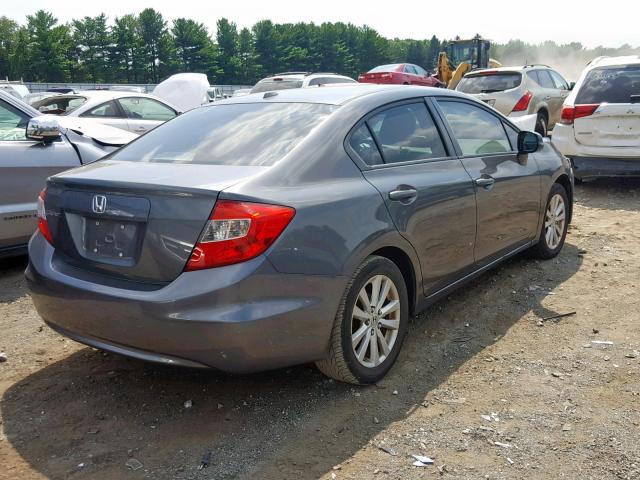 2HGFB2F94CH523755 - 2012 HONDA CIVIC EXL 灰色 照片 4