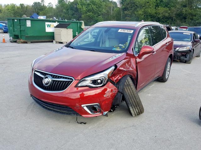 LRBFX2SA7KD033479 - 2019 BUICK ENVISION E RED photo 2